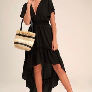 Lulus black high low dress